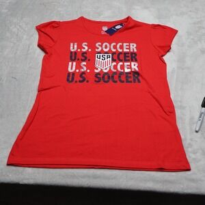 USMNT Shirt Girls XL 14-16 US Soccer Red Football Team USA Fan Graphic $15 NEW
